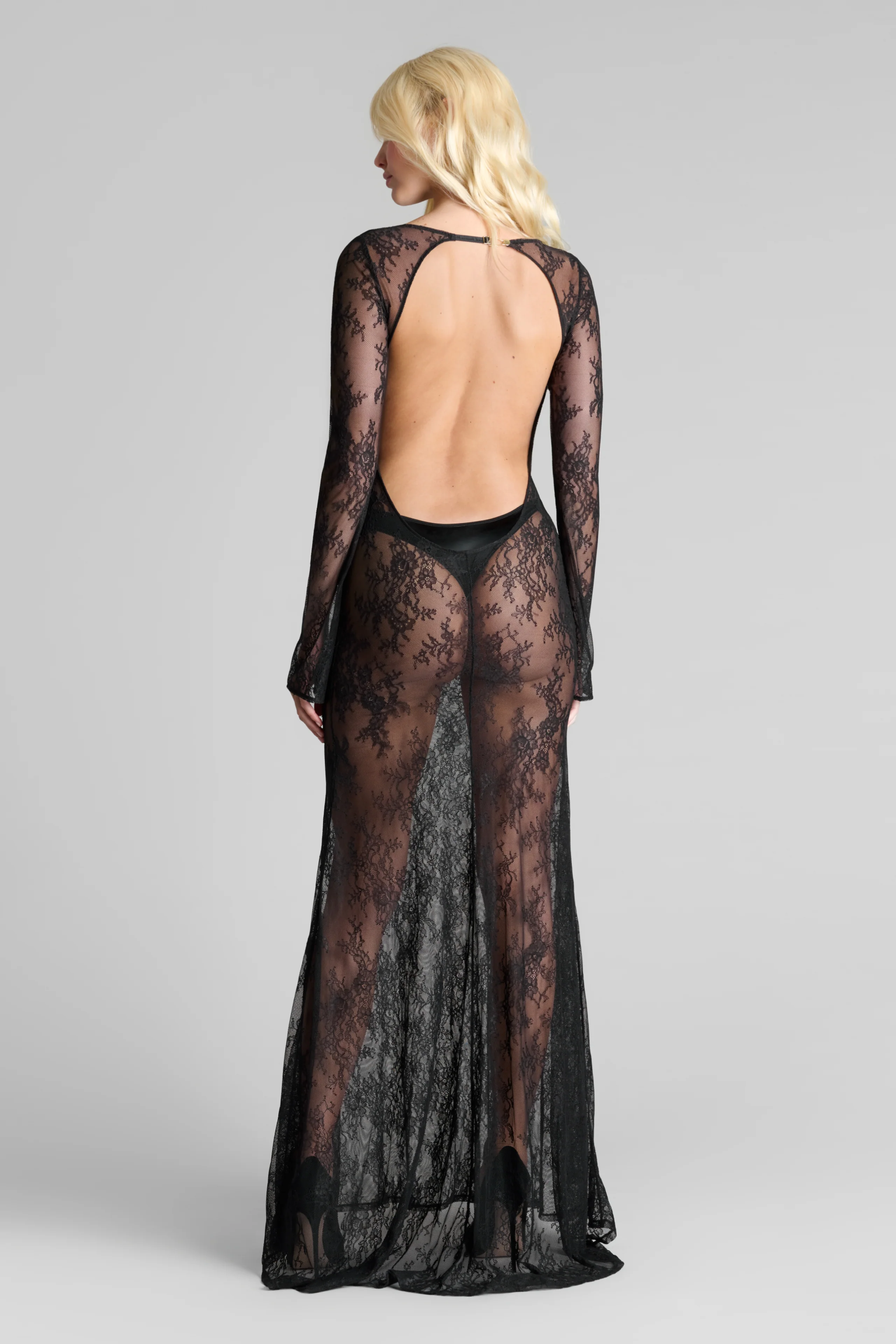 030 Long lace backless dress - Le Vestiaire - Image 5