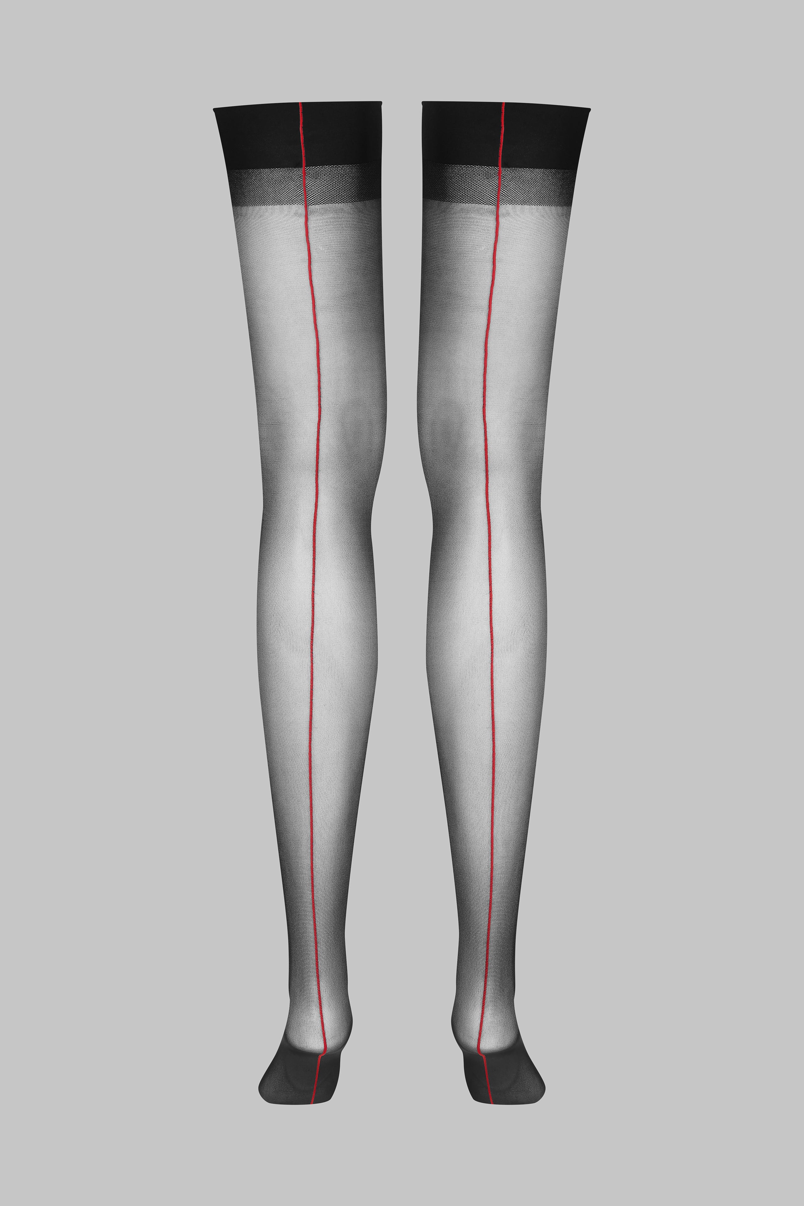Back seamed garter stockings - 20D - LEGWEAR - Image 2