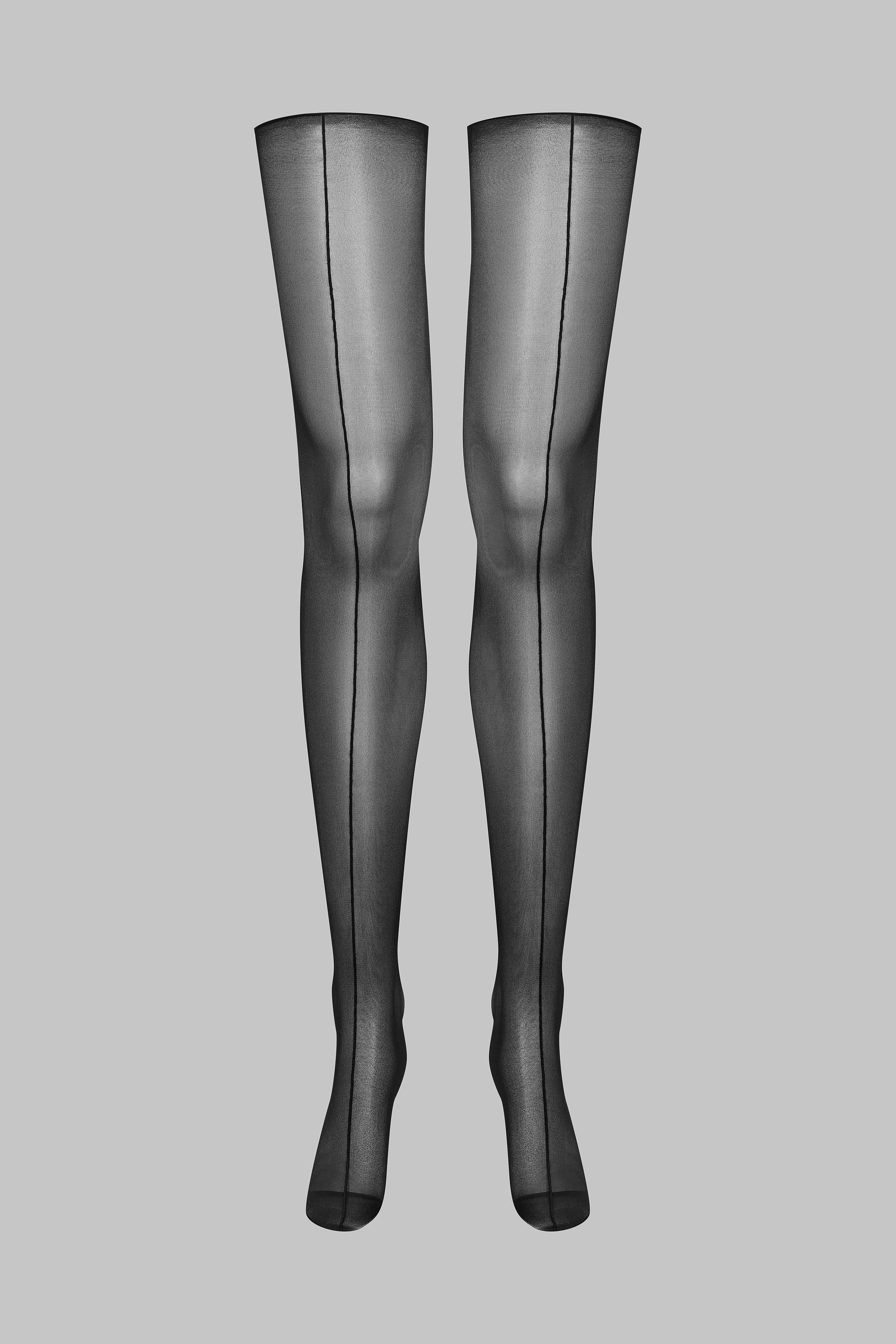 Cut and curled double seamed stockings - 20D - LEGWEAR - Image 2