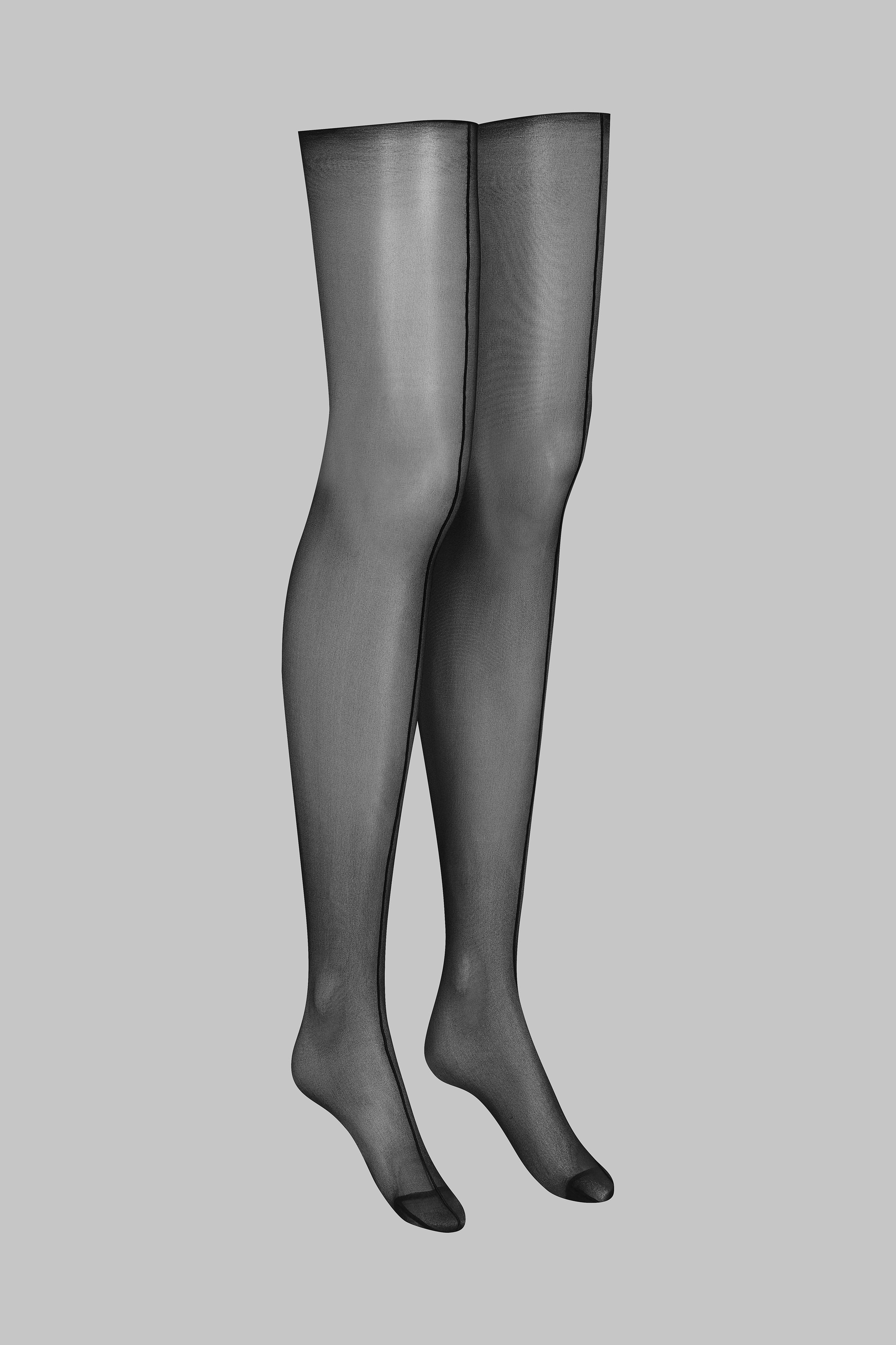 Cut and curled double seamed stockings - 20D - LEGWEAR - Image 3