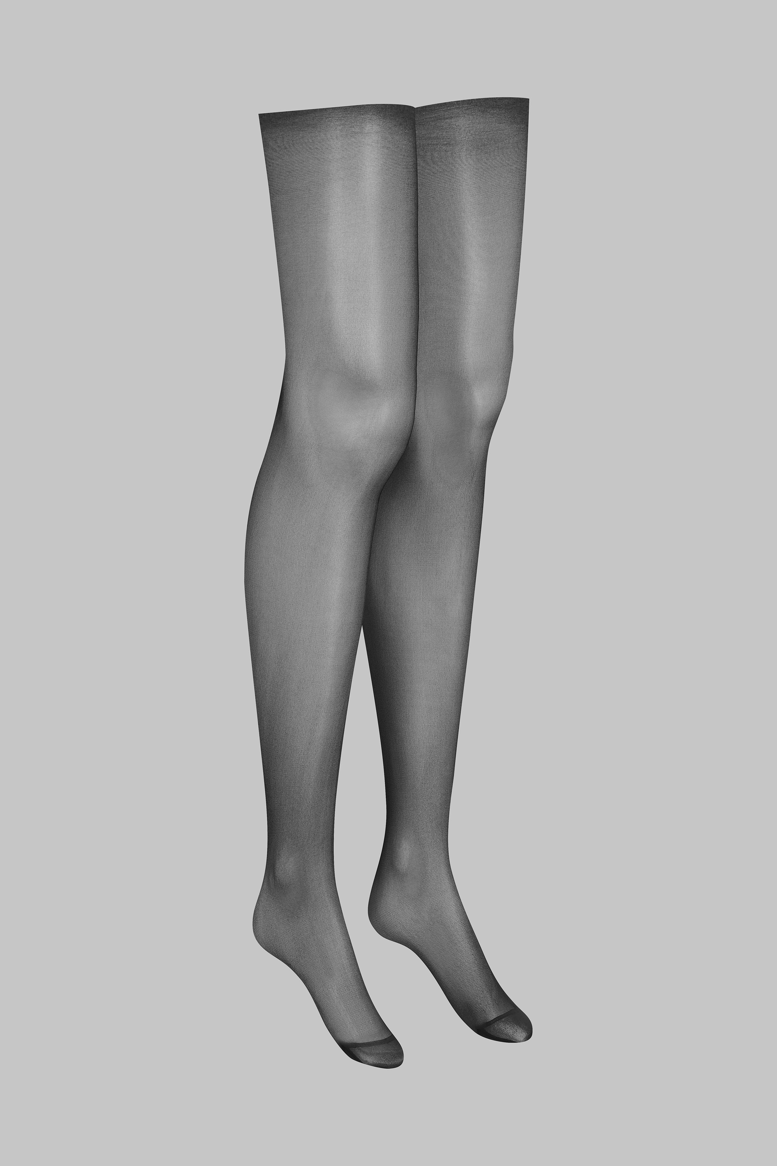 Cut and curled back seamed stockings - 20D - LEGWEAR - Image 3