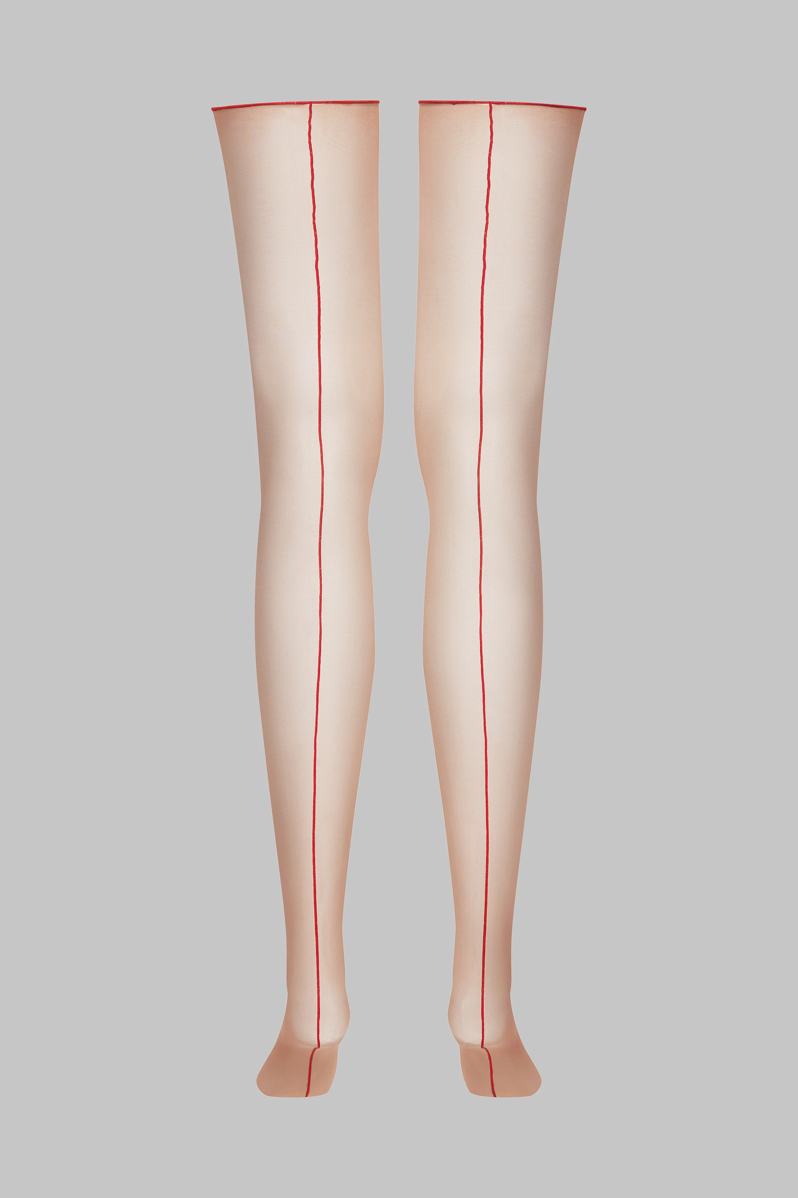 Cut and curled back seamed stockings - 20D - LEGWEAR - Image 2