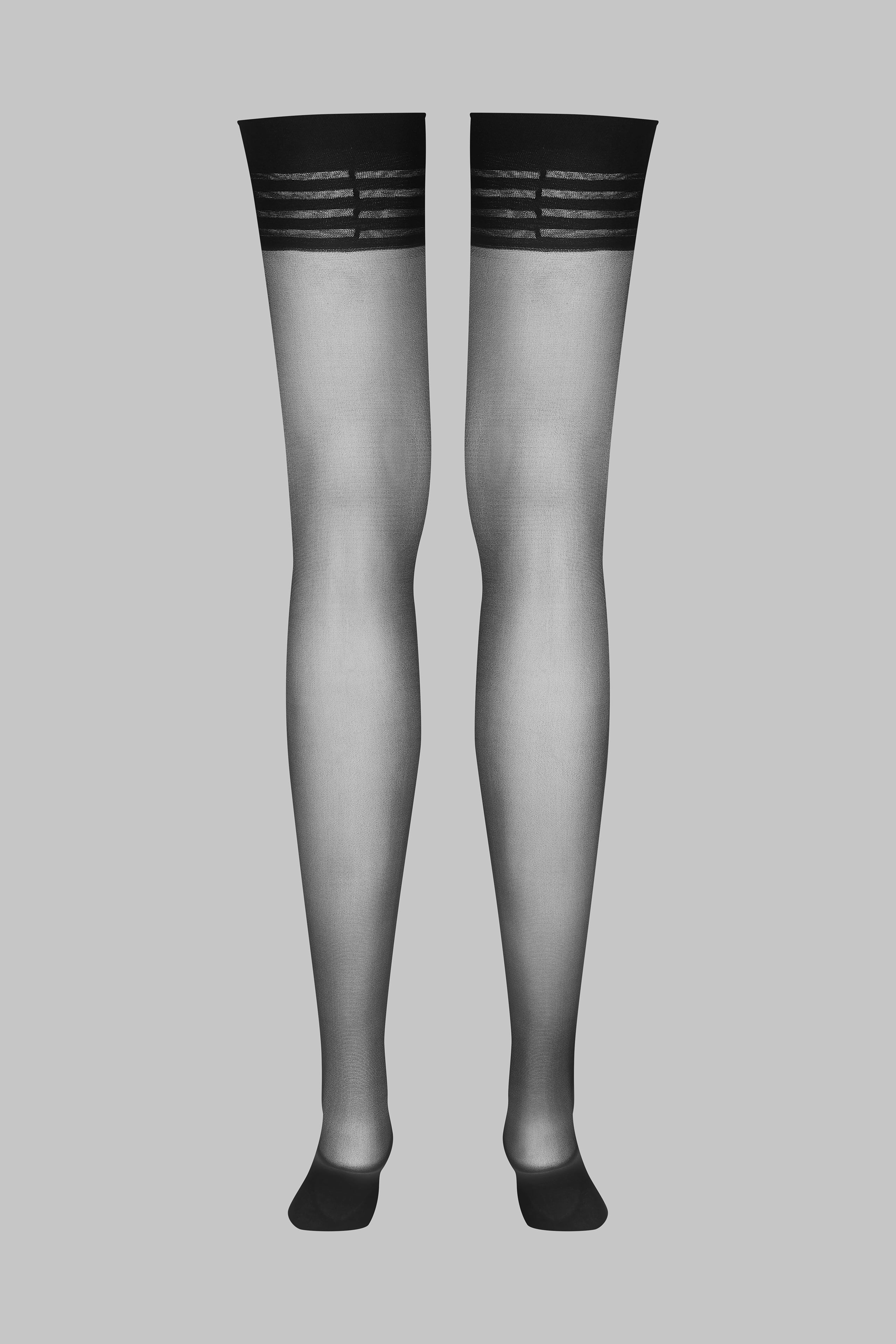 Striped garter stockings - 20D - LEGWEAR - Image 3