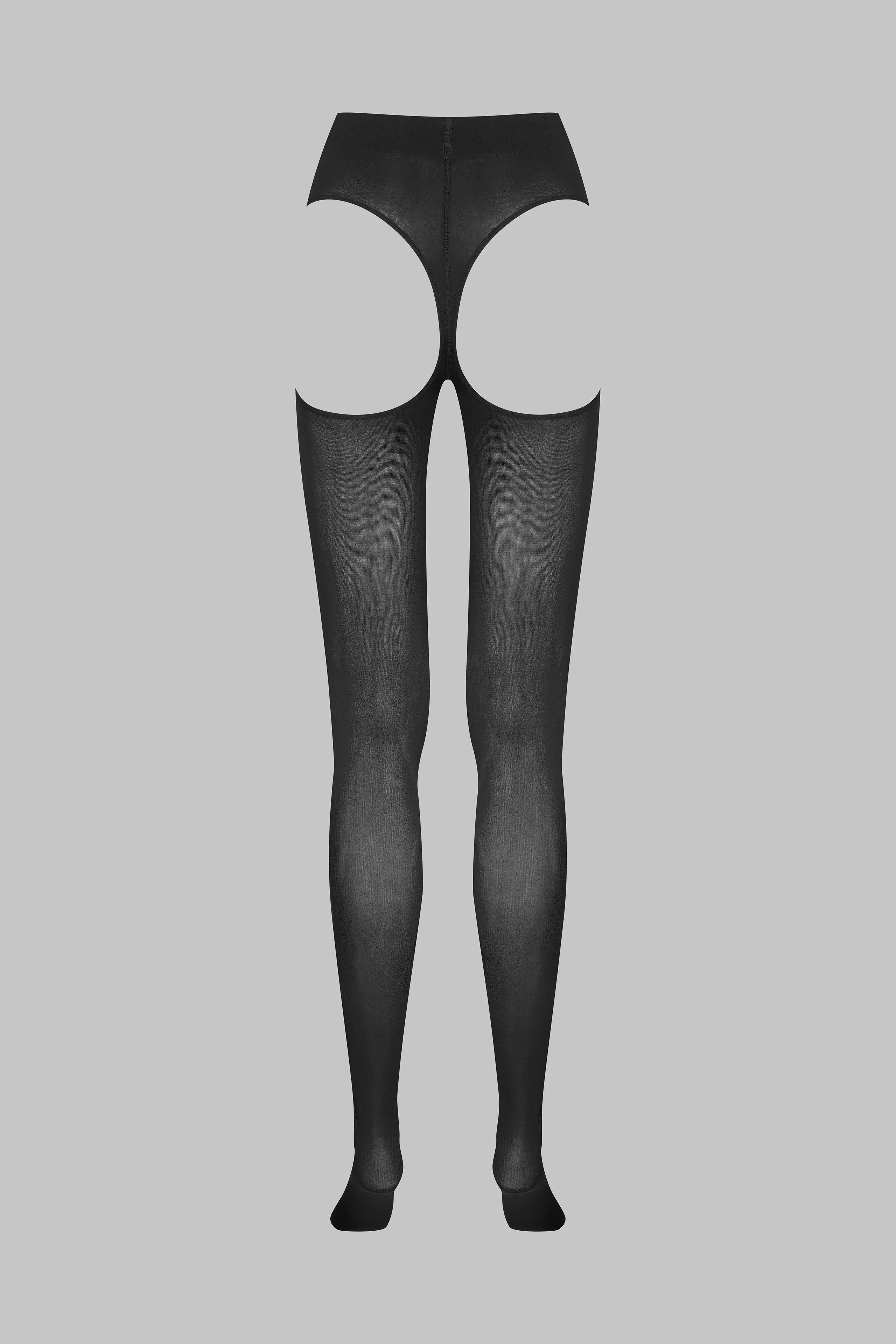 Backless Tights 70D - Black - Maison Close x Scandale - LEGWEAR - Image 3