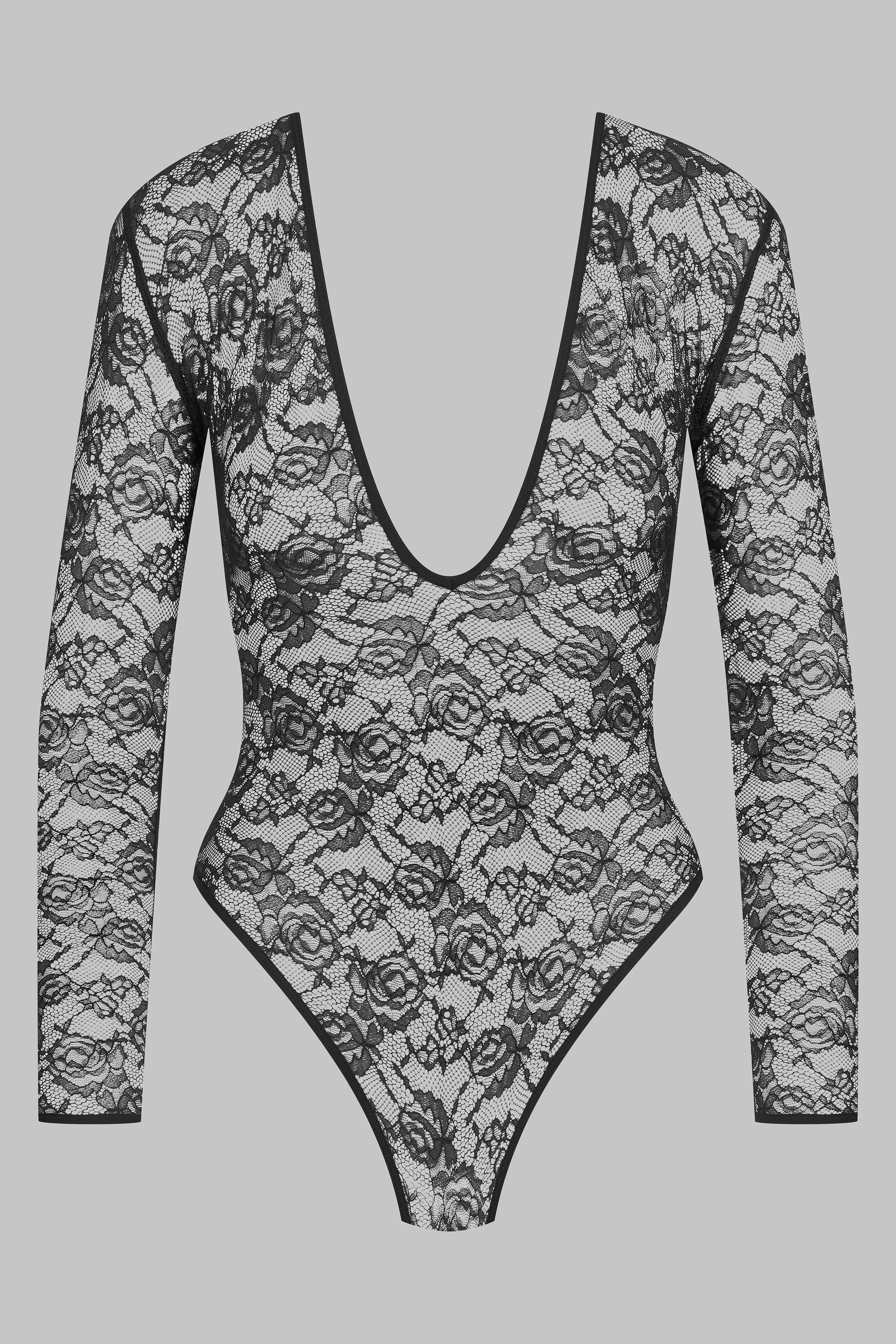 V-neck thong bodysuit - Flashback - Image 2
