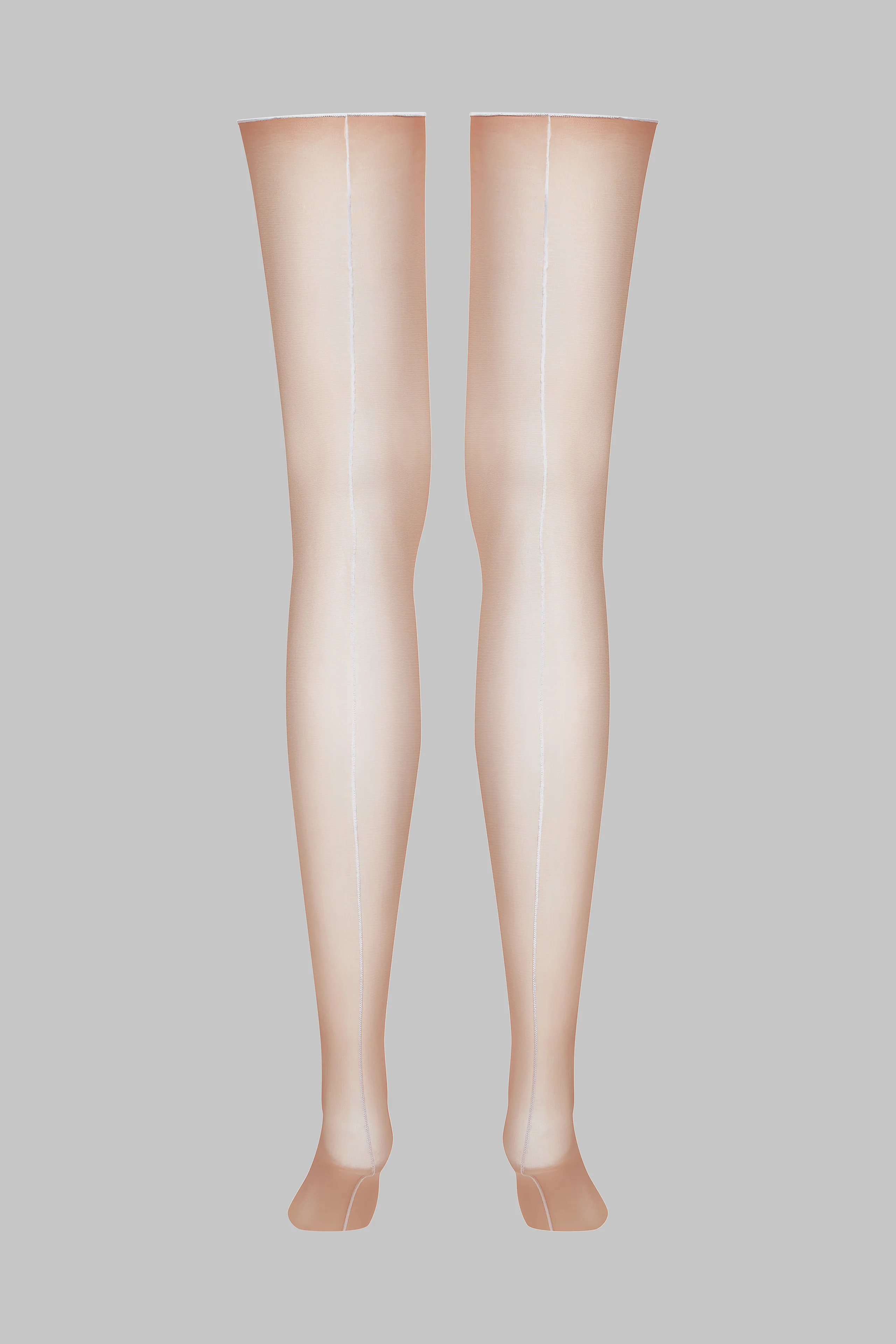 Cut and curled back seamed stockings - 20D  - LEGWEAR - Image 2