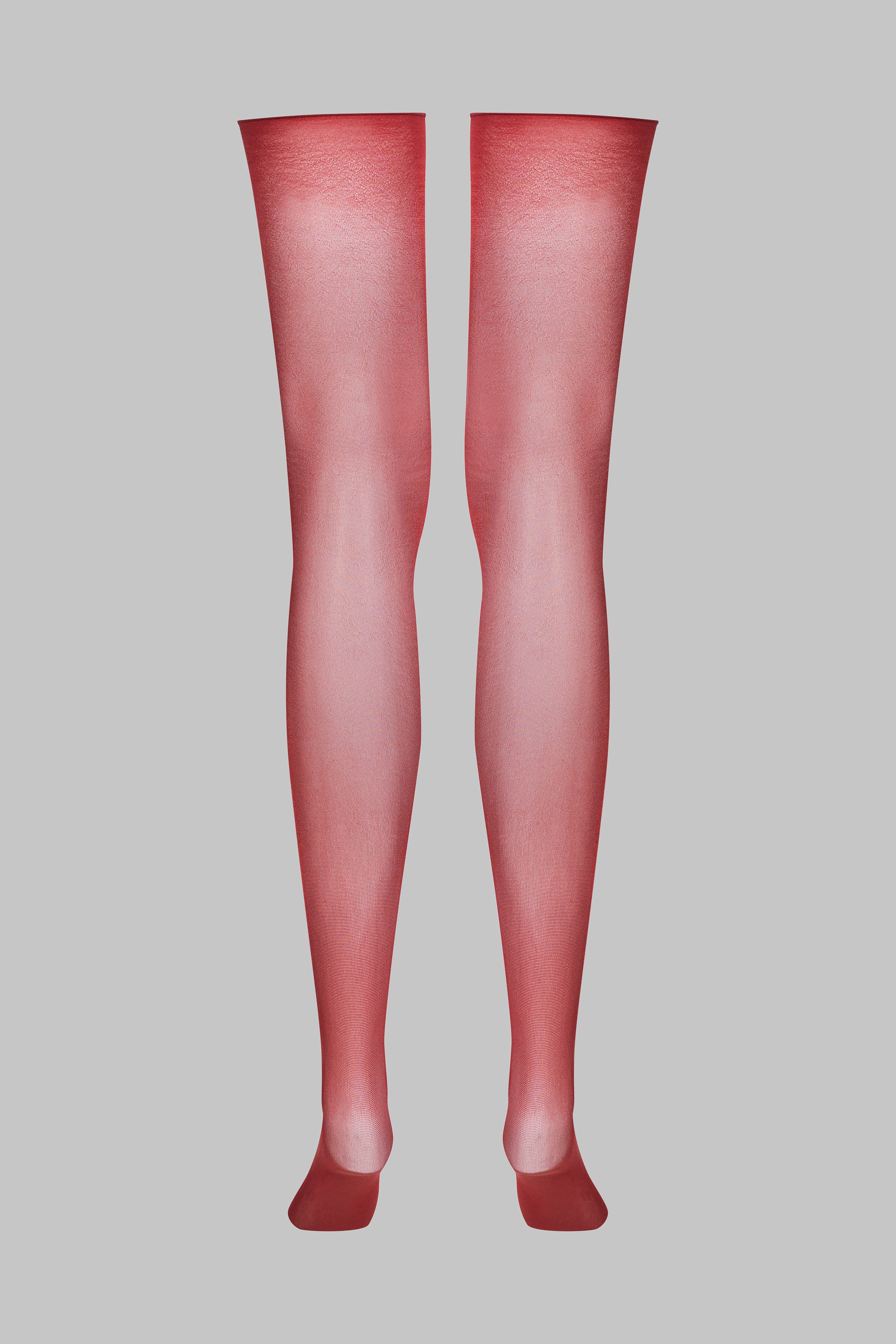 Cut and curled stockings 20D - Burgundy - LEGWEAR - Image 3