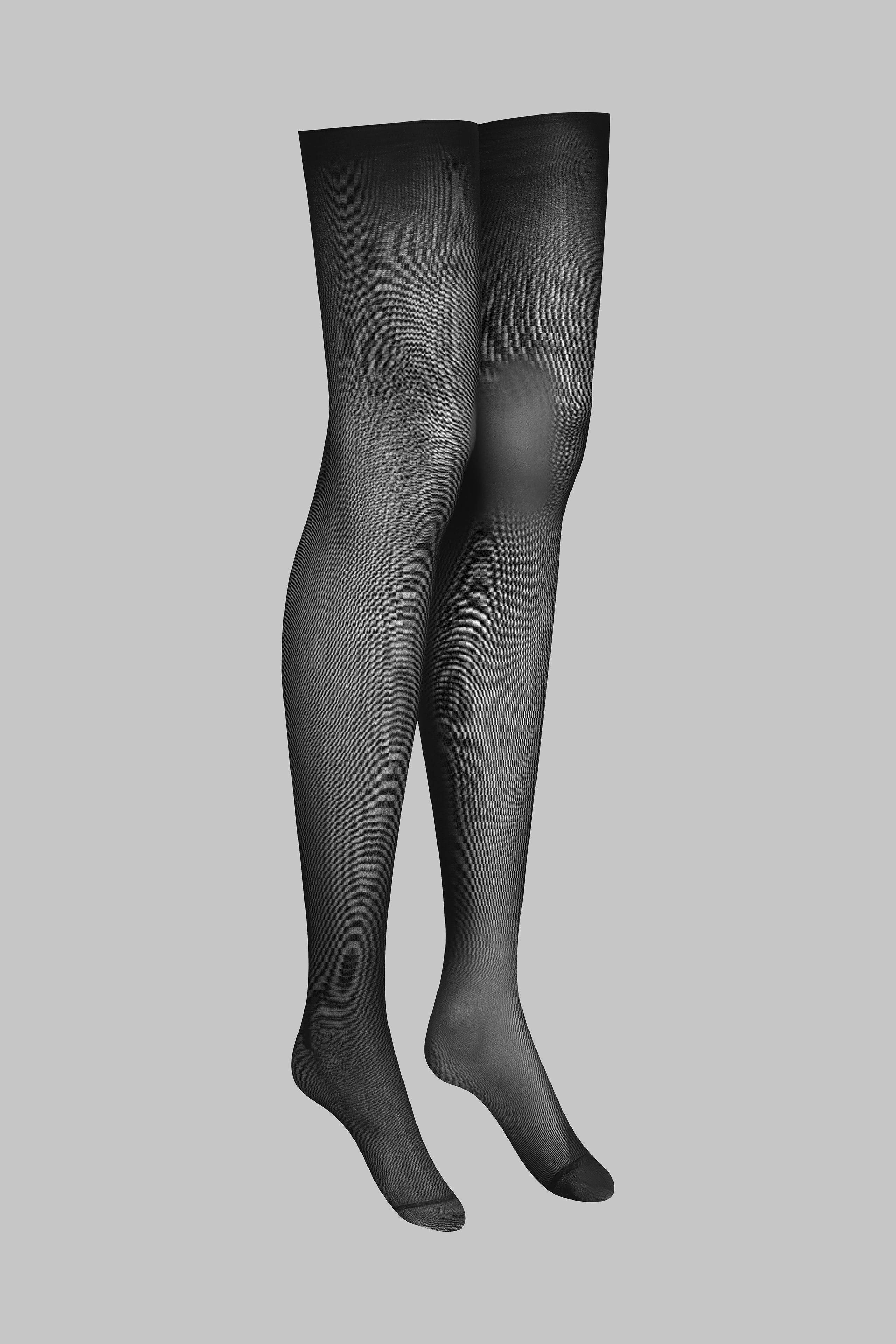 Cut and curled stockings 40D - Black - LEGWEAR - Image 2