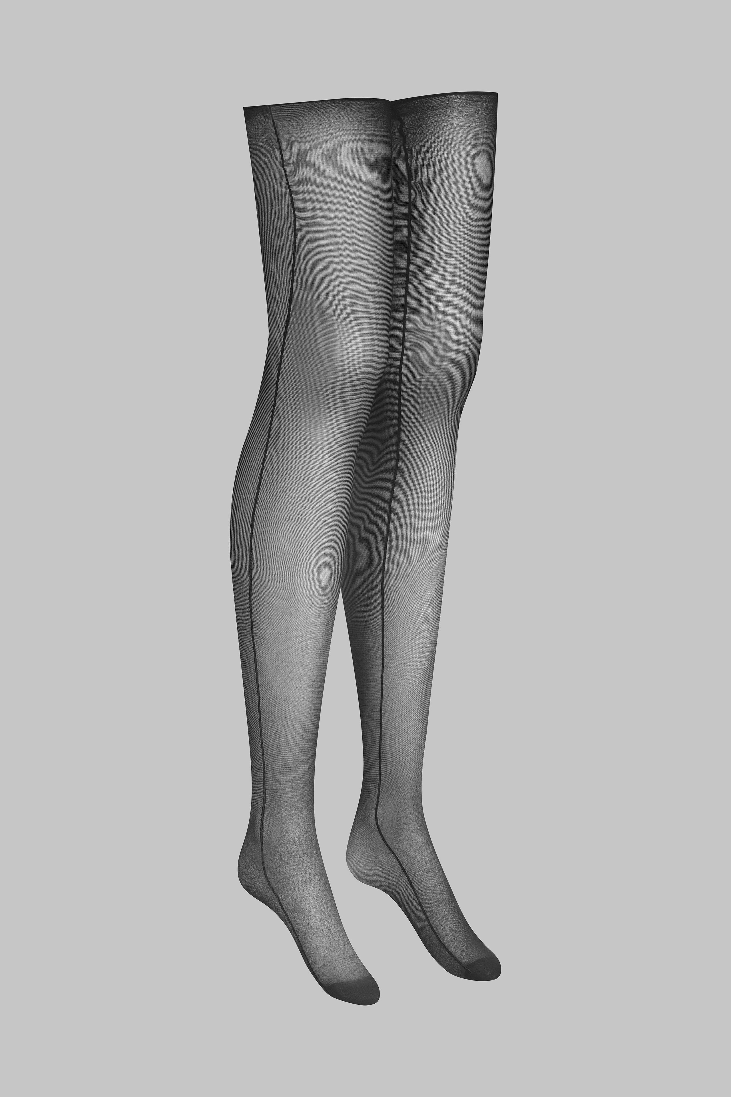 Cut and curled stockings double side seams - 20D - LEGWEAR - Image 2