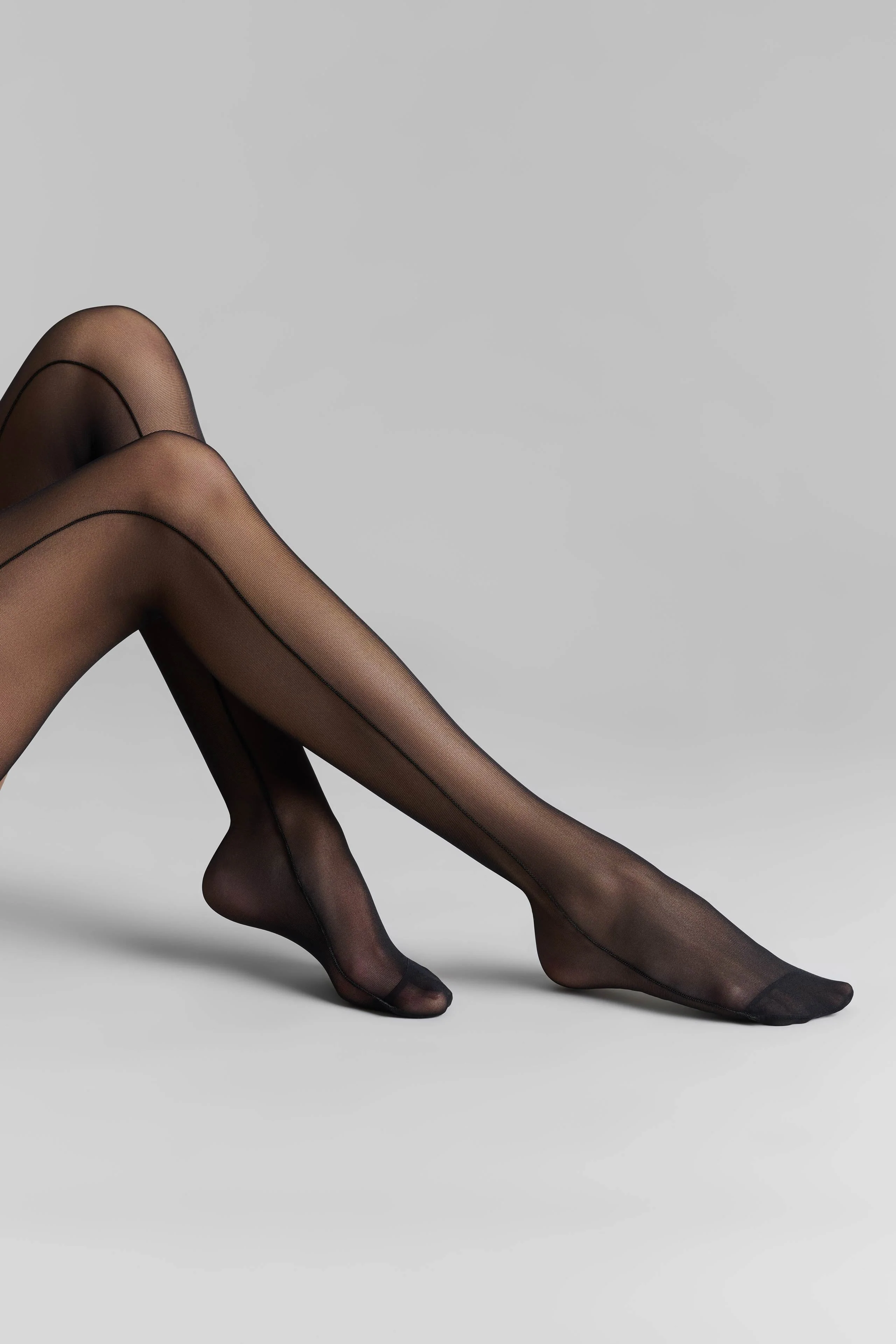 Cut and curled stockings double side seams - 20D - LEGWEAR - Image 4