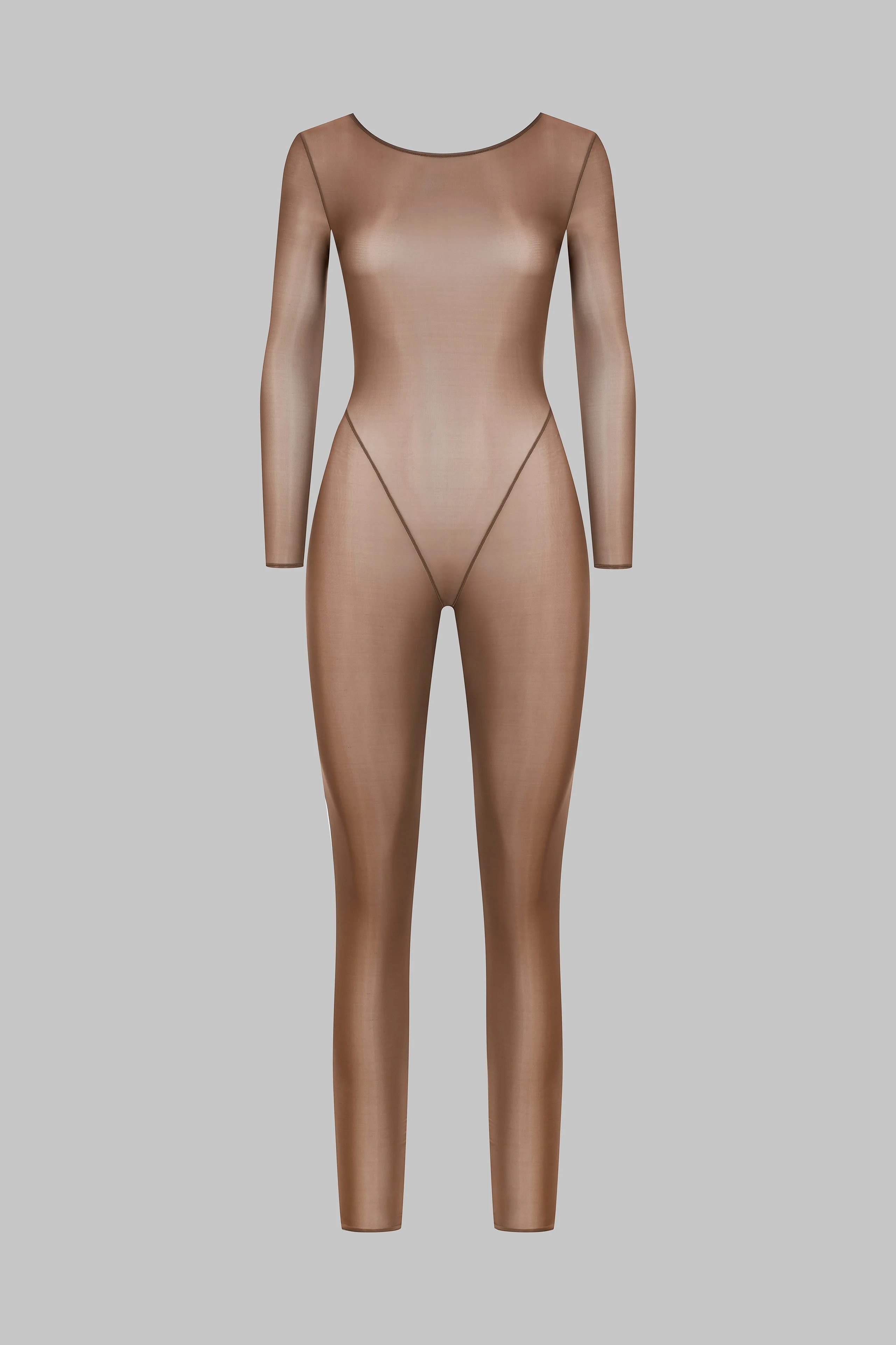Open Back Long Sleeve Catsuit - French Kiss Light - Image 2