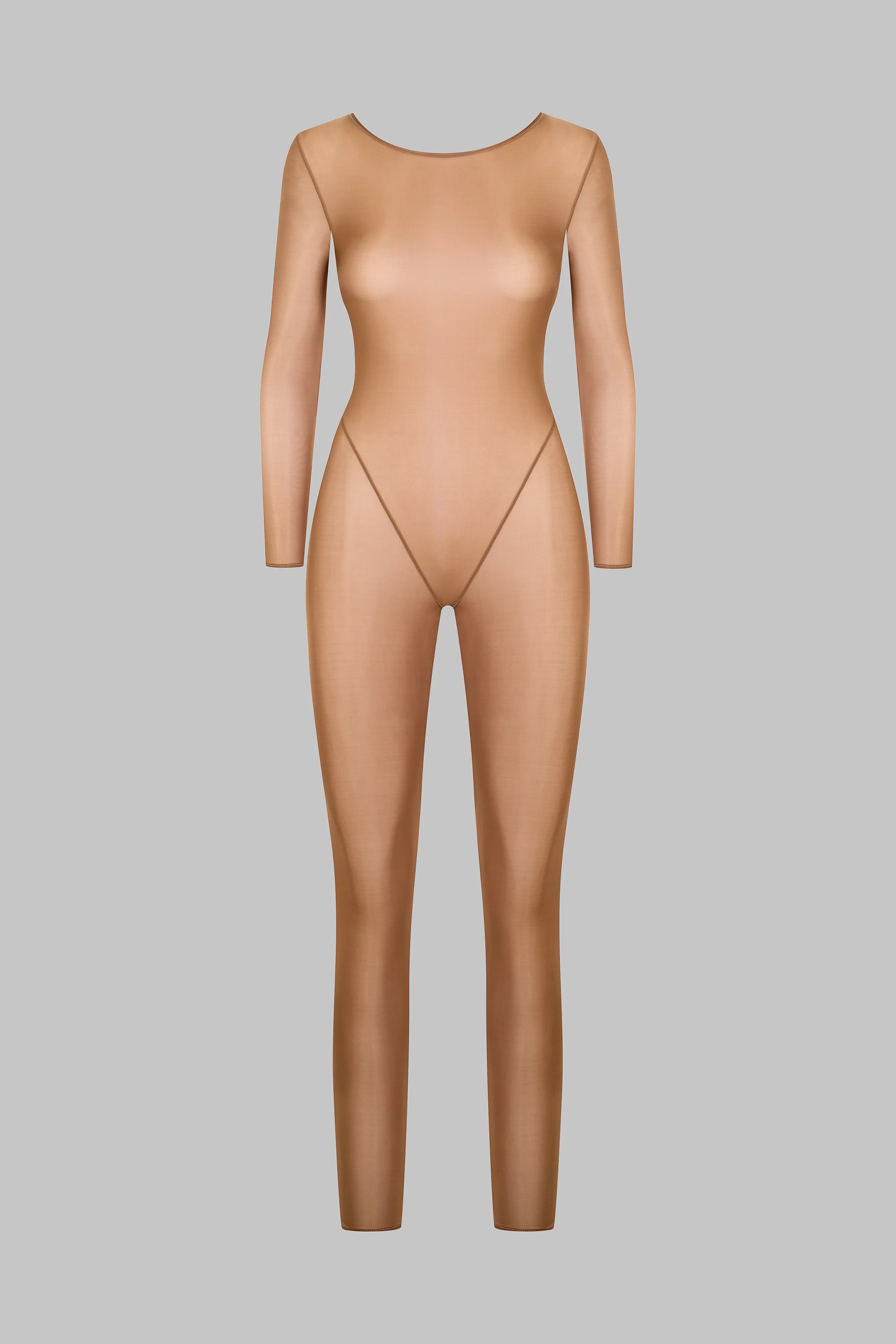 Open Back Long Sleeve Catsuit - French Kiss Light - Image 2