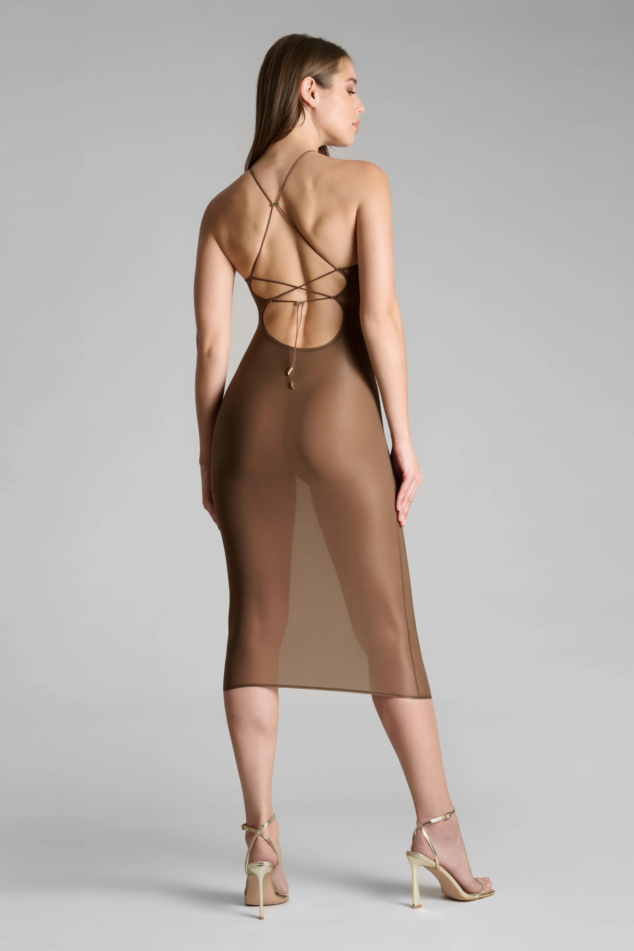 Midi Open Back Dress - French Kiss Light - Image 4