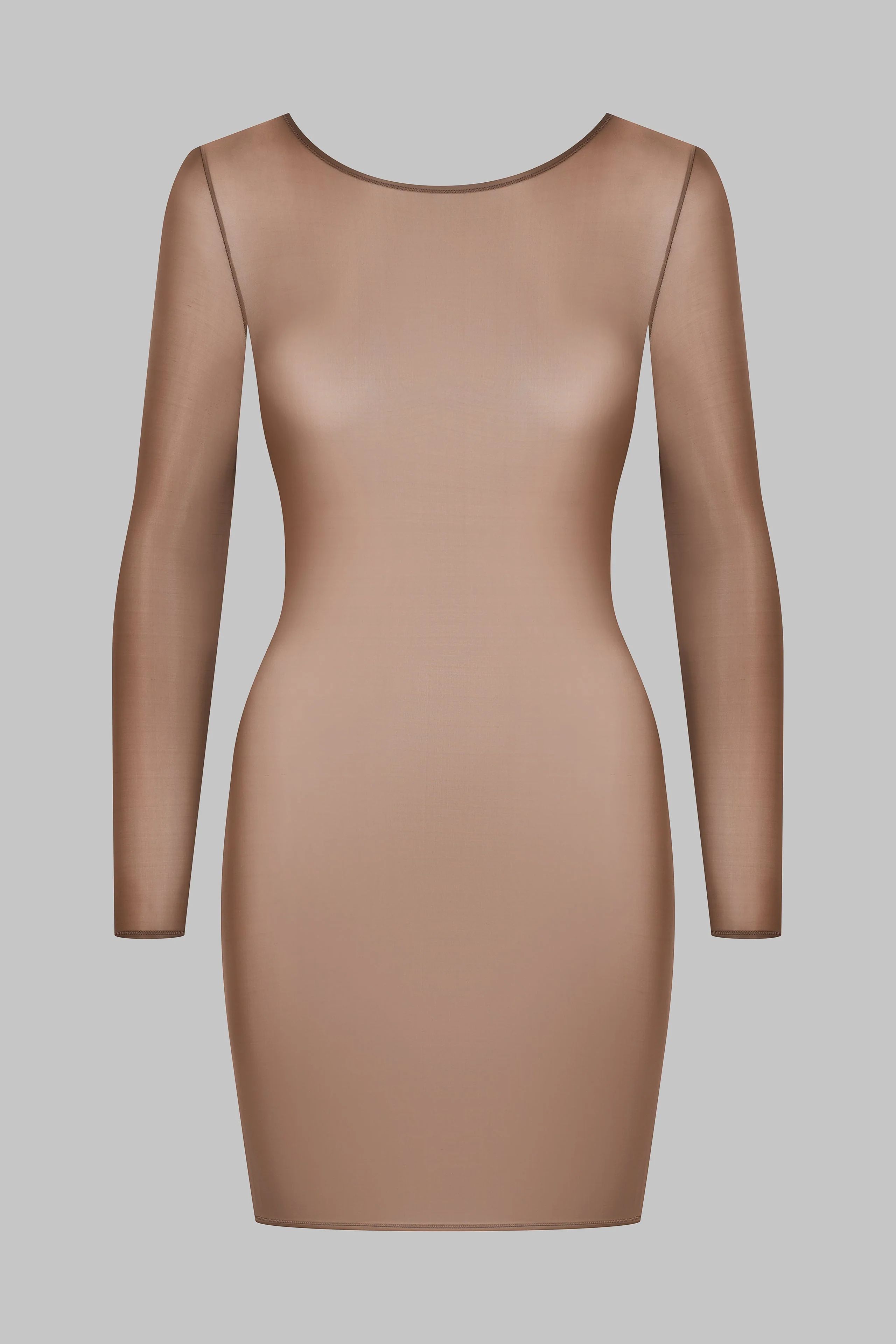 Short Open Back Long Sleeve Dress - French Kiss Light - Image 2