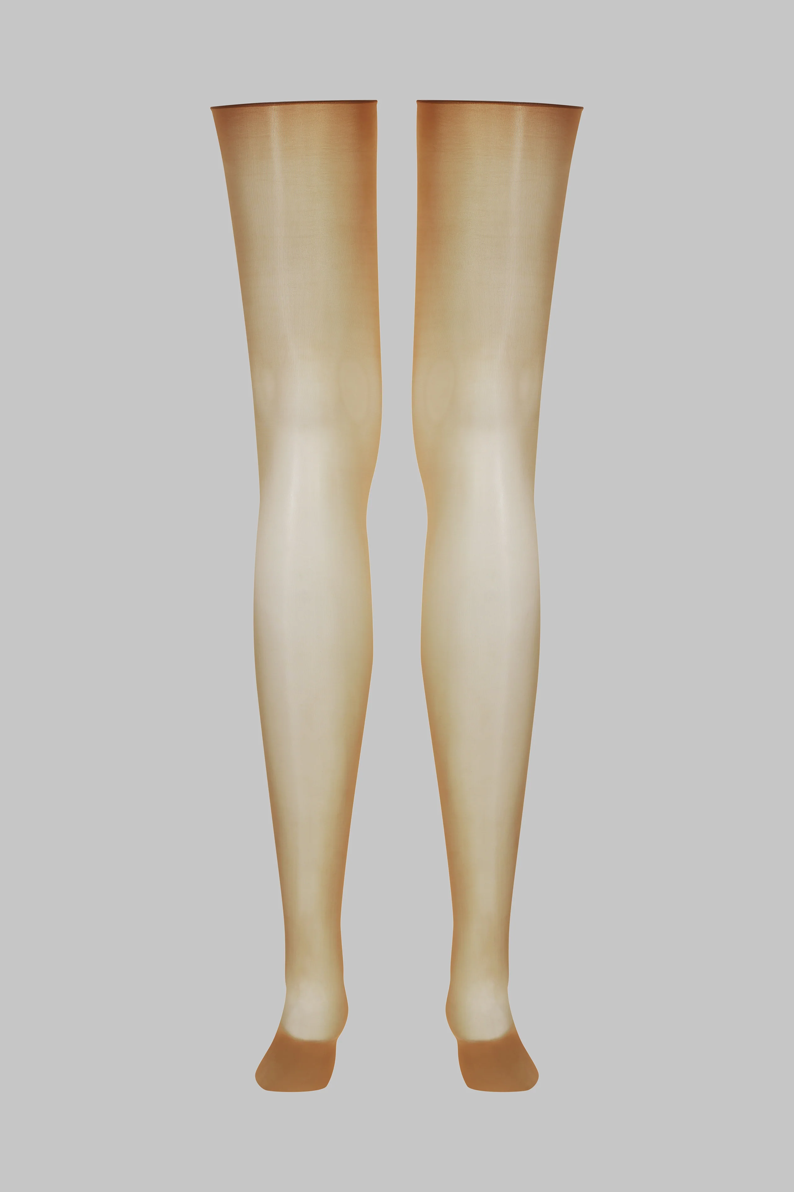 Glossy cut and curled stockings 20D - Caramel - LEGWEAR - Image 3