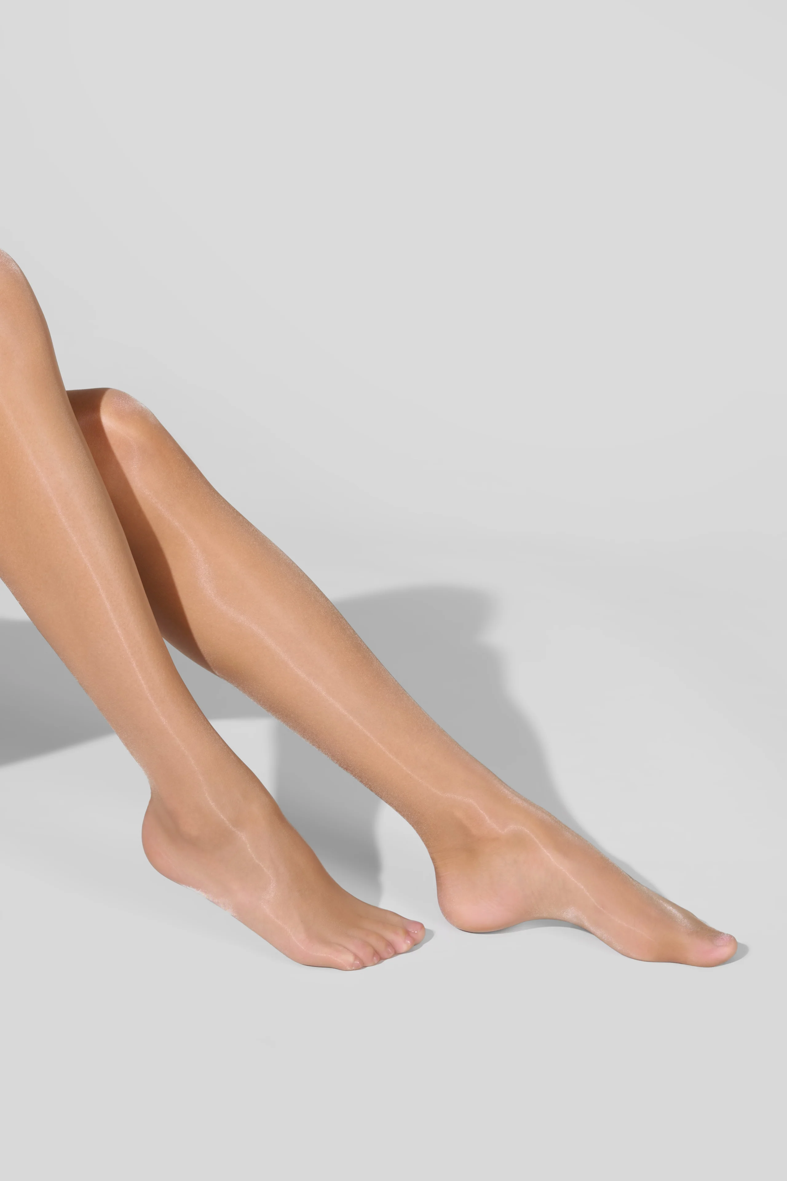 Glossy cut and curled stockings 20D - Caramel - LEGWEAR - Image 5