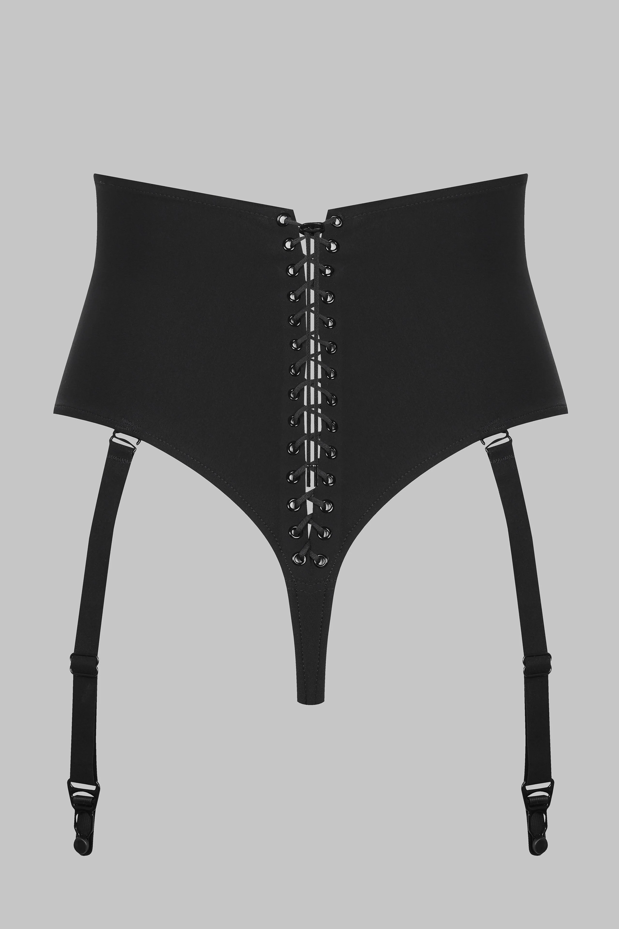 High waist tanga with suspenders - Nuit Infinie - Image 3