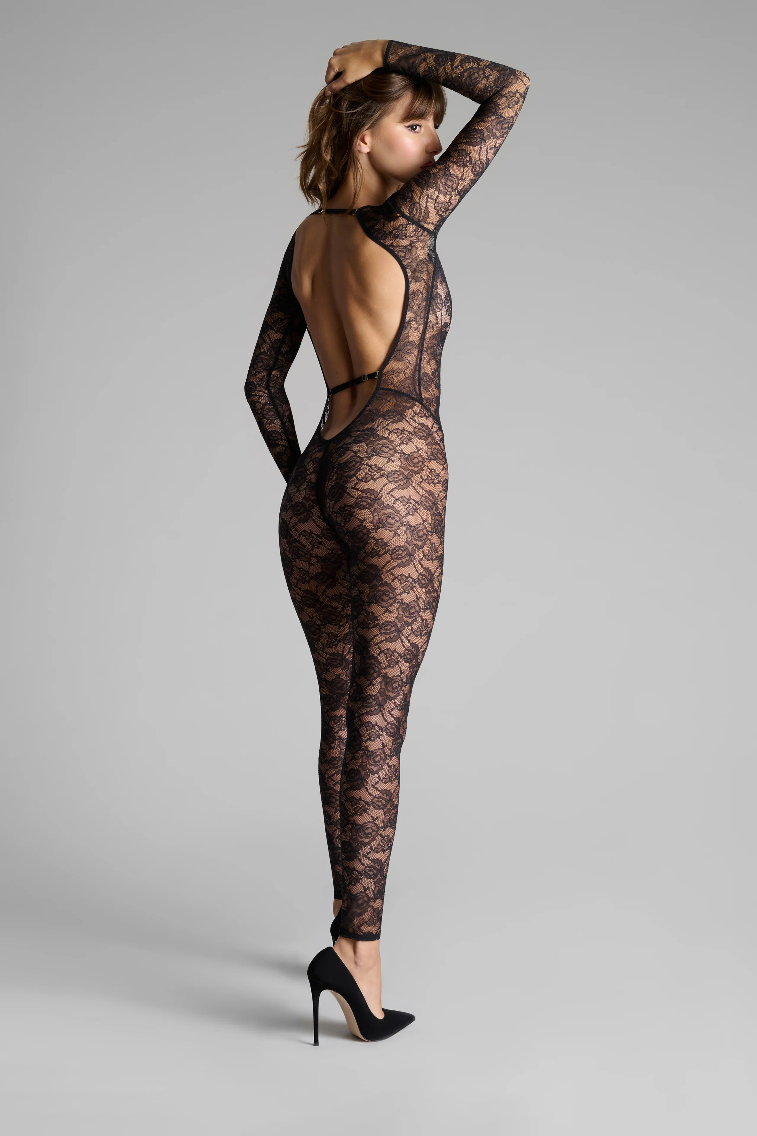 Long sleeve V-neck jumpsuit - Flashback - Image 6