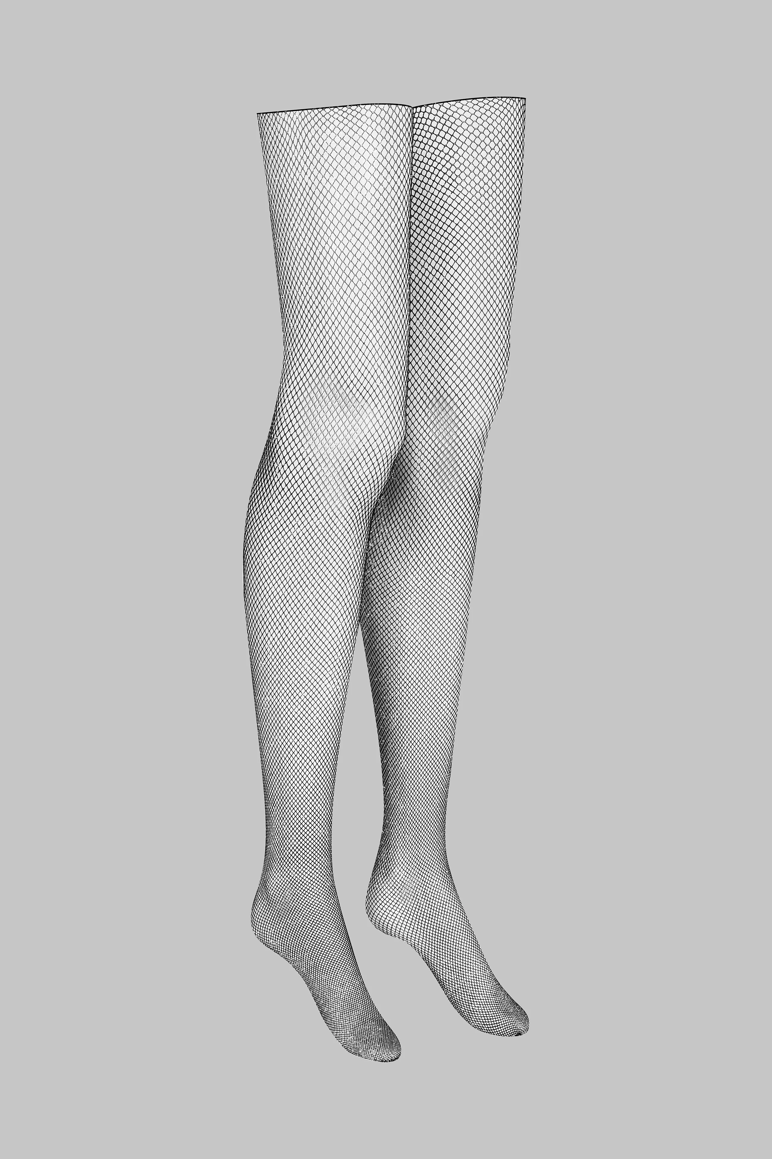 Lurex fishnet cut and curled stockings - LEGWEAR - Image 2