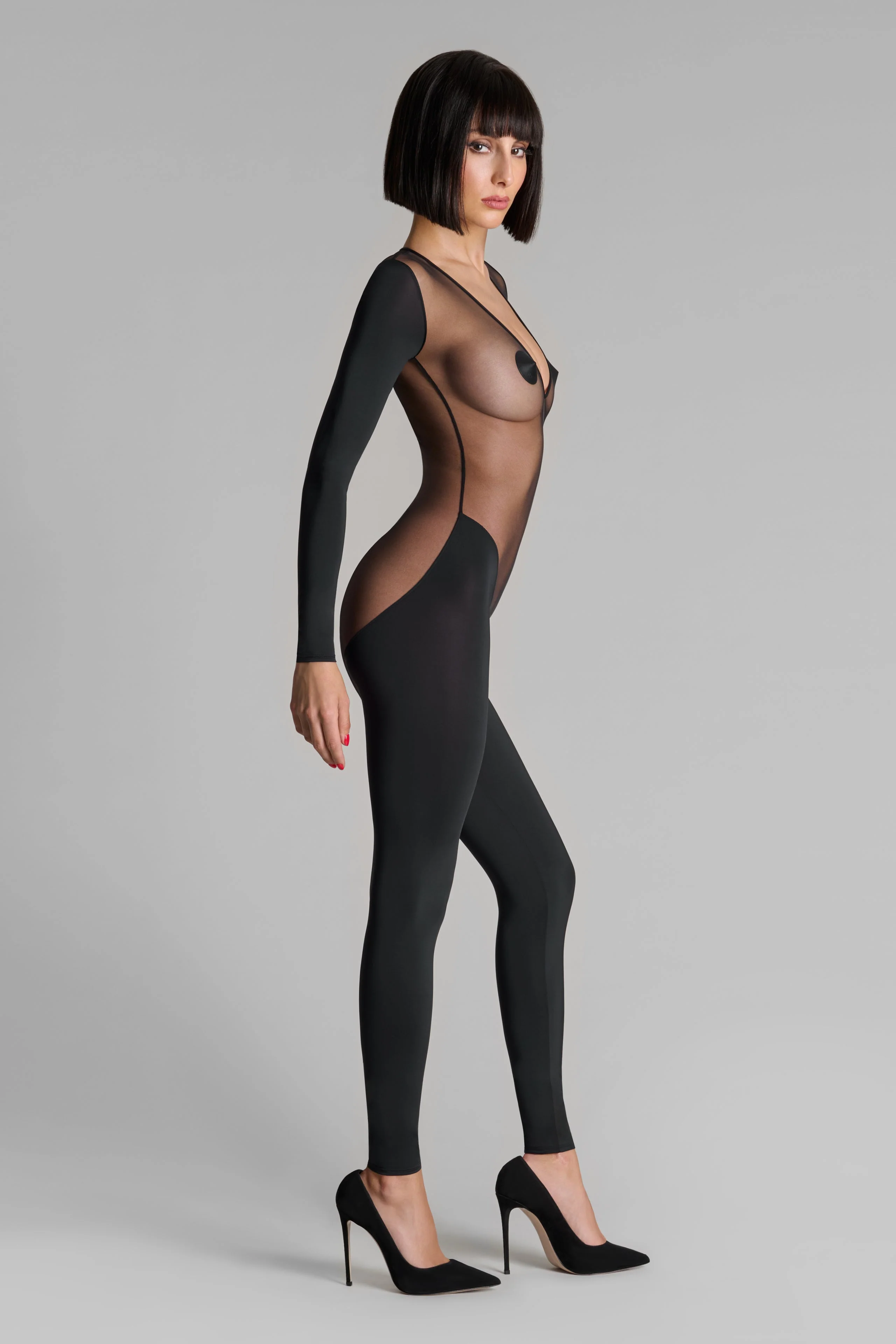 Long Sleeve Backless Catsuit - Pure Tentation - Image 5
