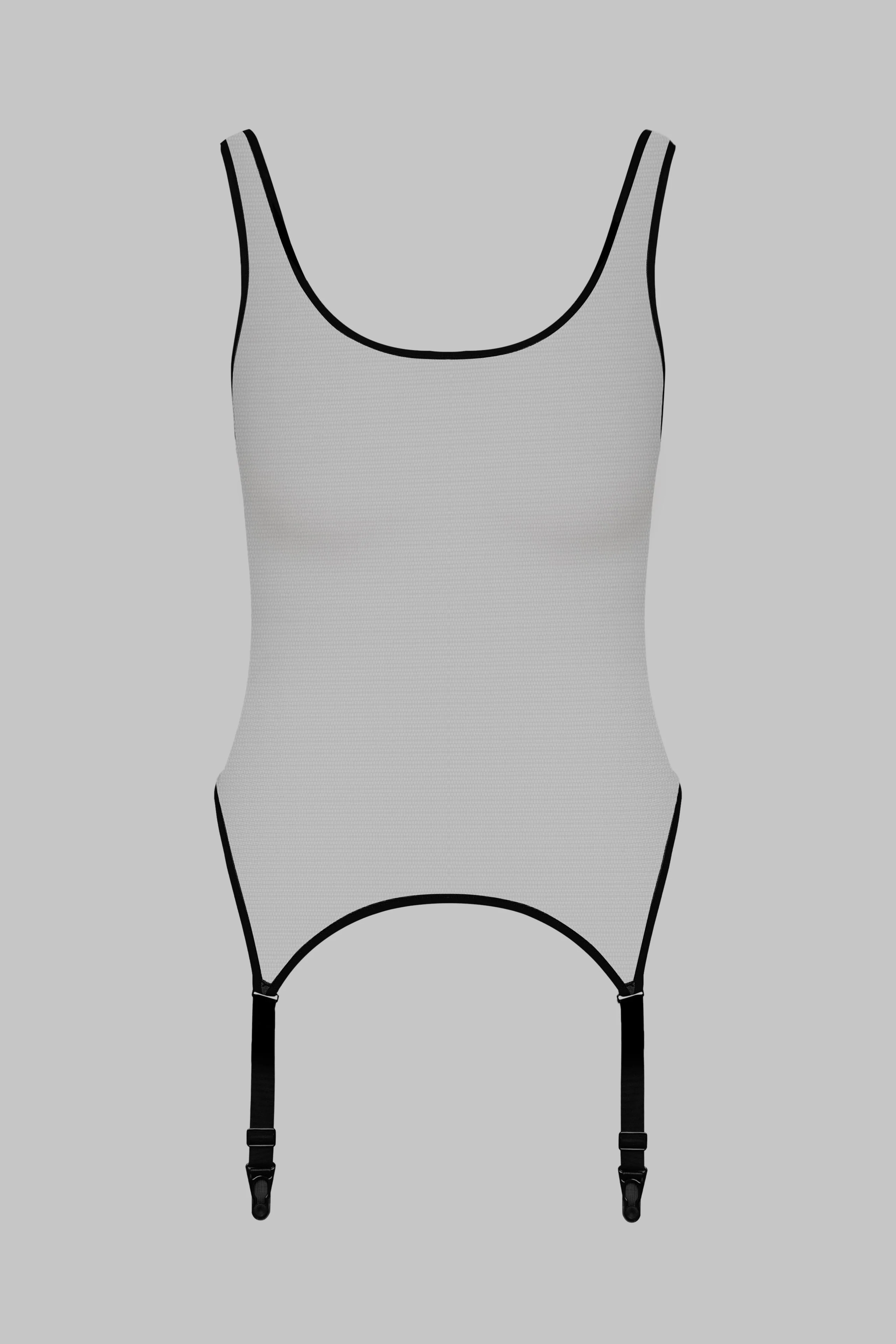 Strappy Bodysuit with Garters - Pure Tentation - Image 2