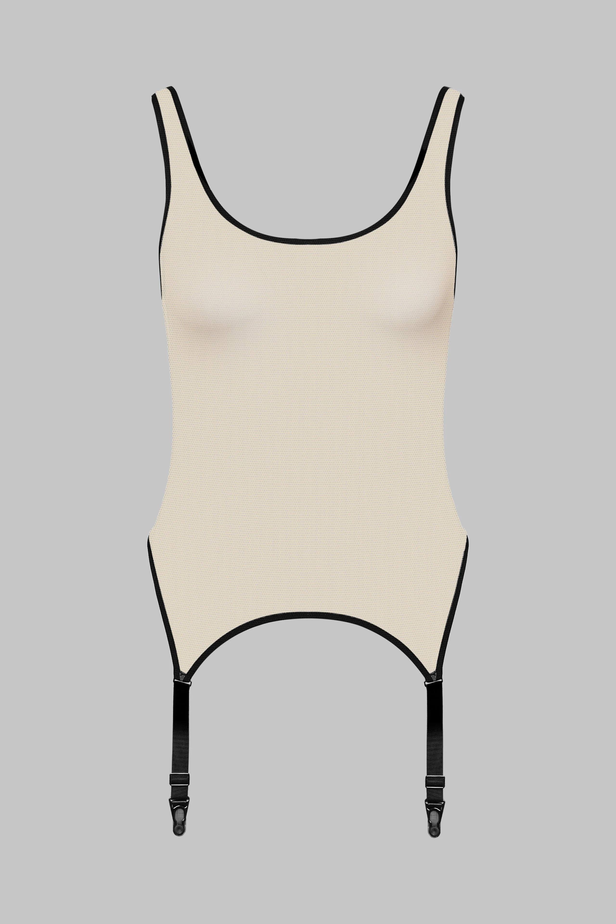 Strappy Bodysuit with Garters - Pure Tentation - Image 2