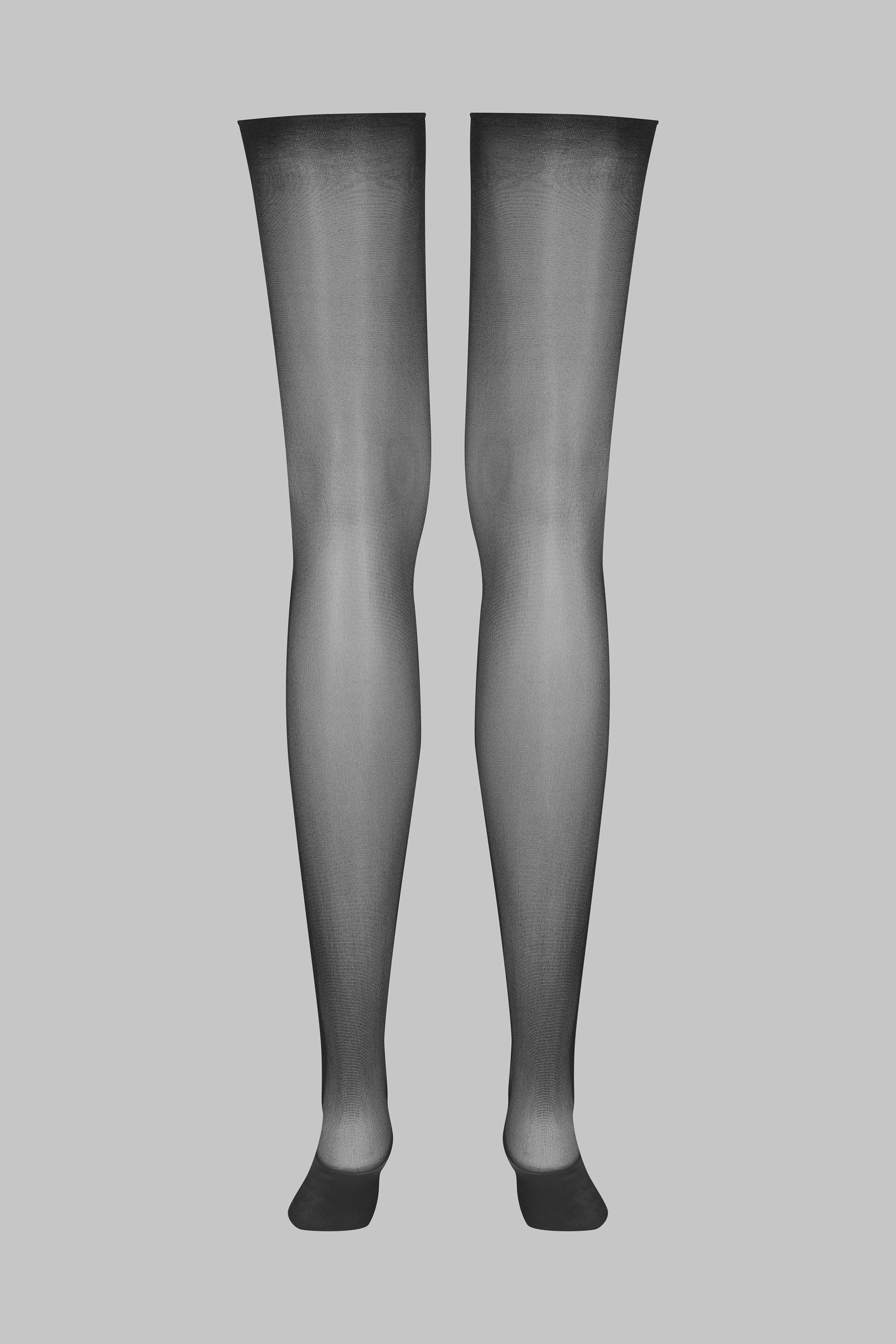 Cut and curled sheer stockings - 20D - LEGWEAR - Image 3