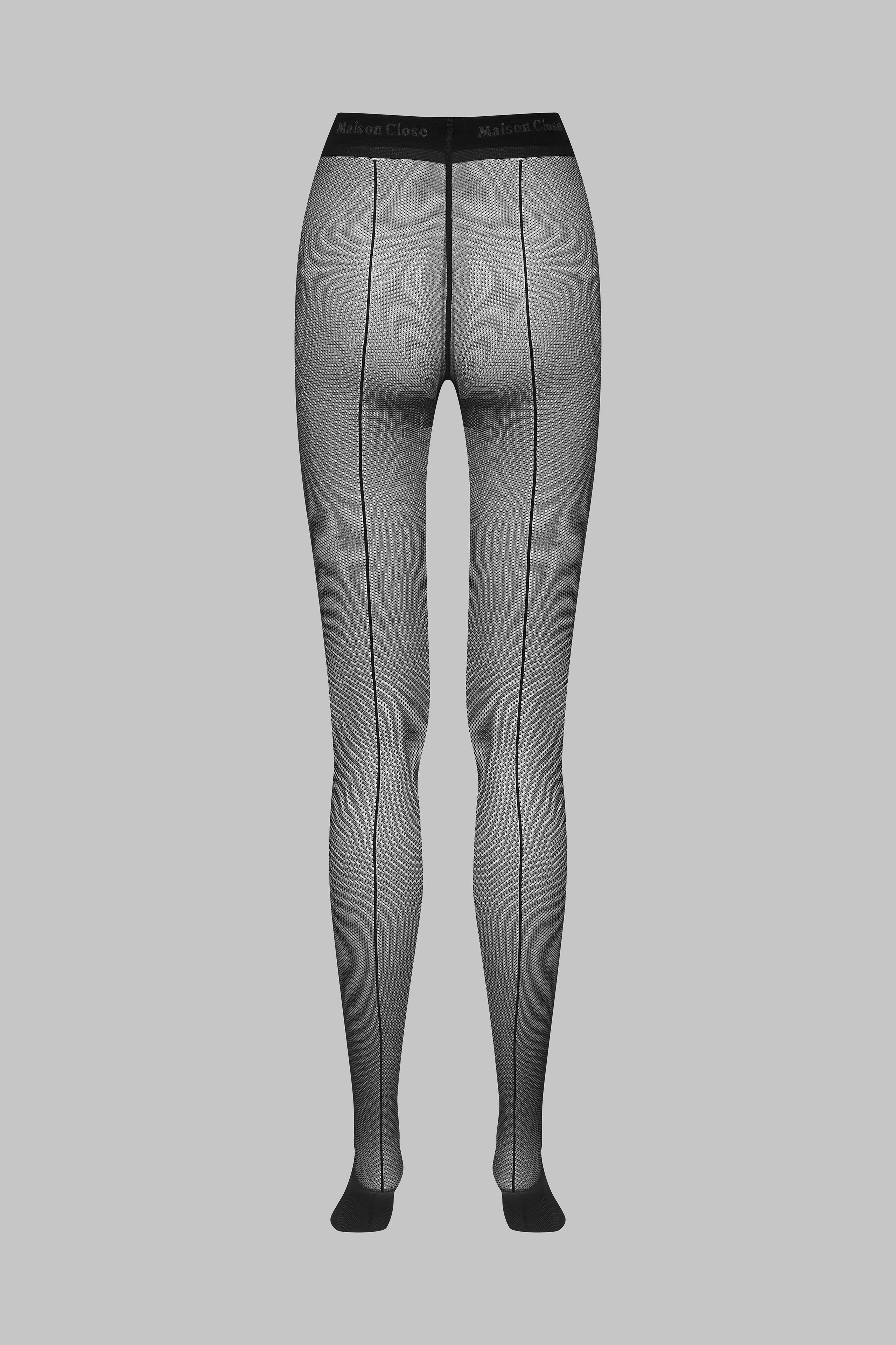 Signature Back Seam Fishnet Illusion Tights - 25D - LEGWEAR - Image 2