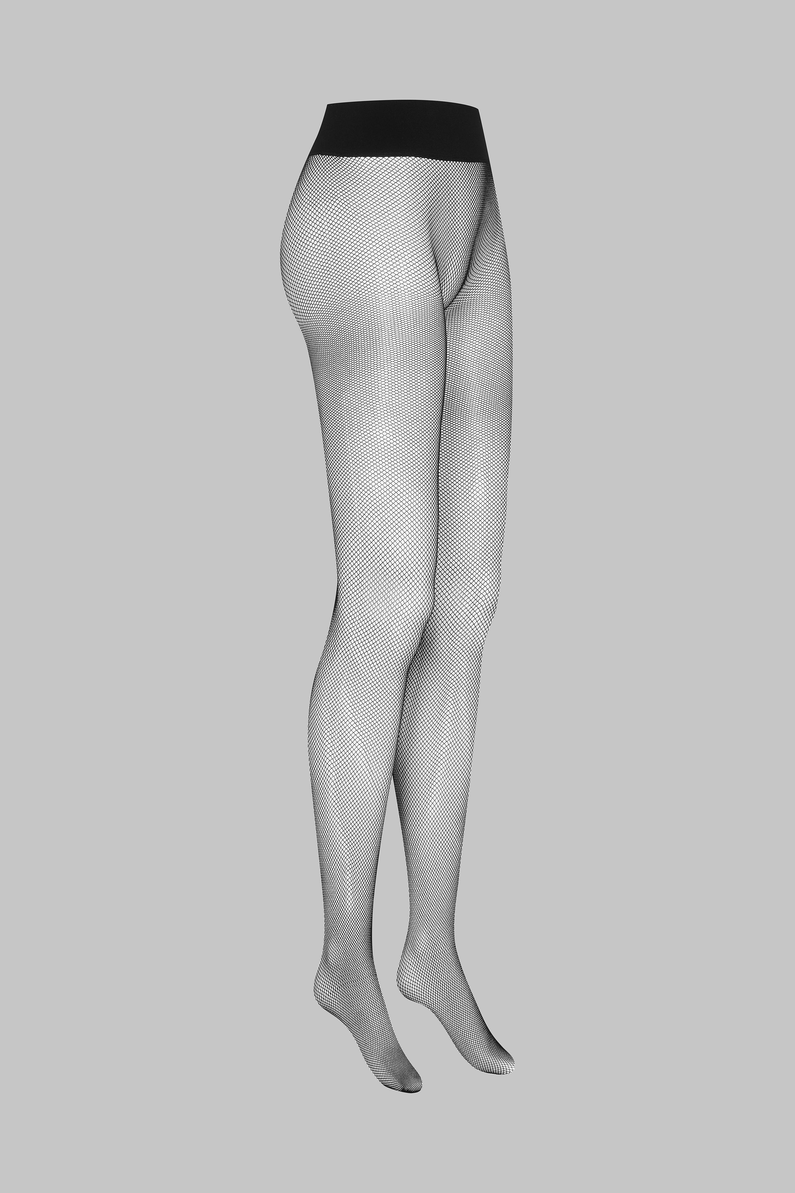 Tights Seamless Fishnet - Black - Maison Close x Scandale - LEGWEAR - Image 2