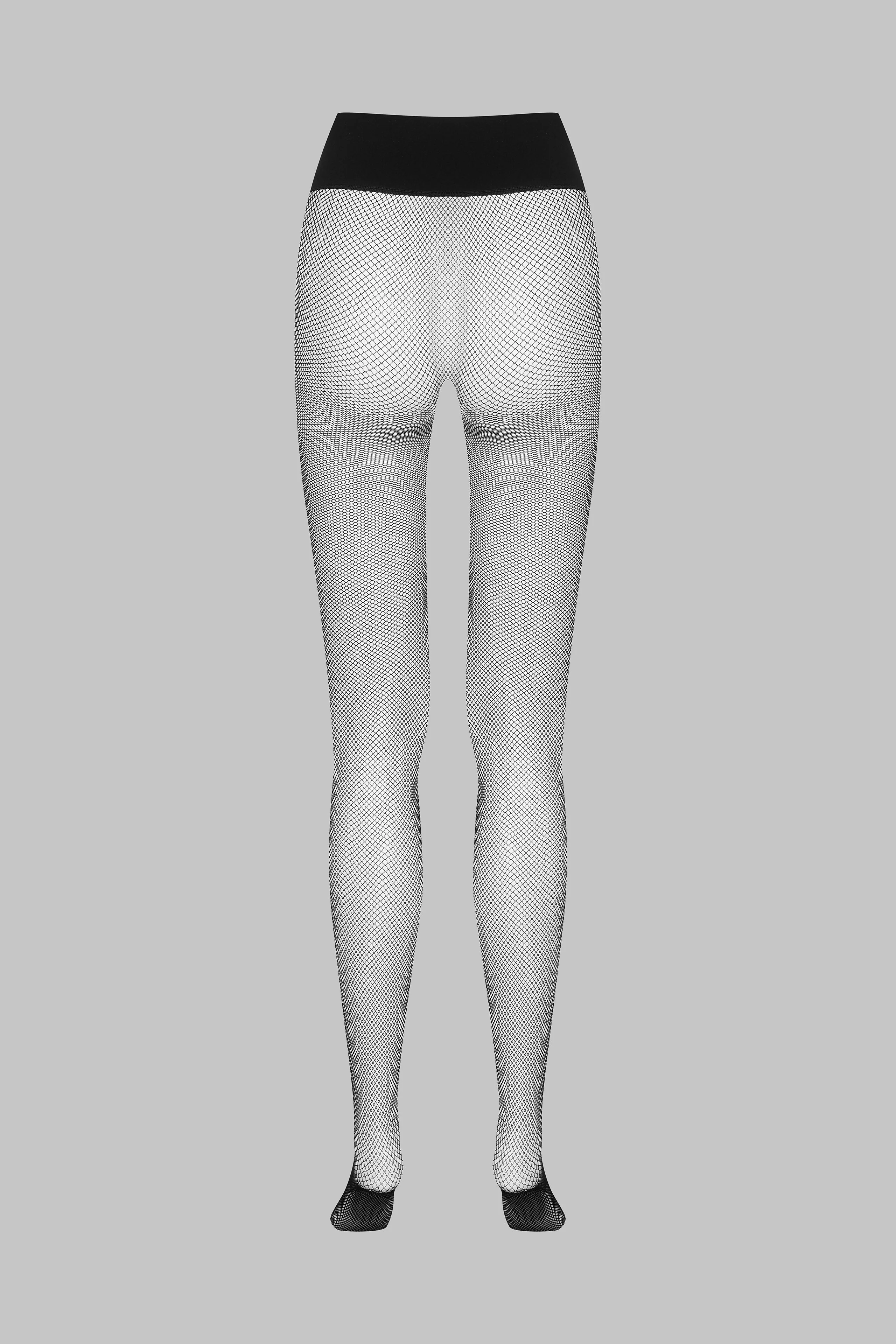 Tights Seamless Fishnet - Black - Maison Close x Scandale - LEGWEAR - Image 3