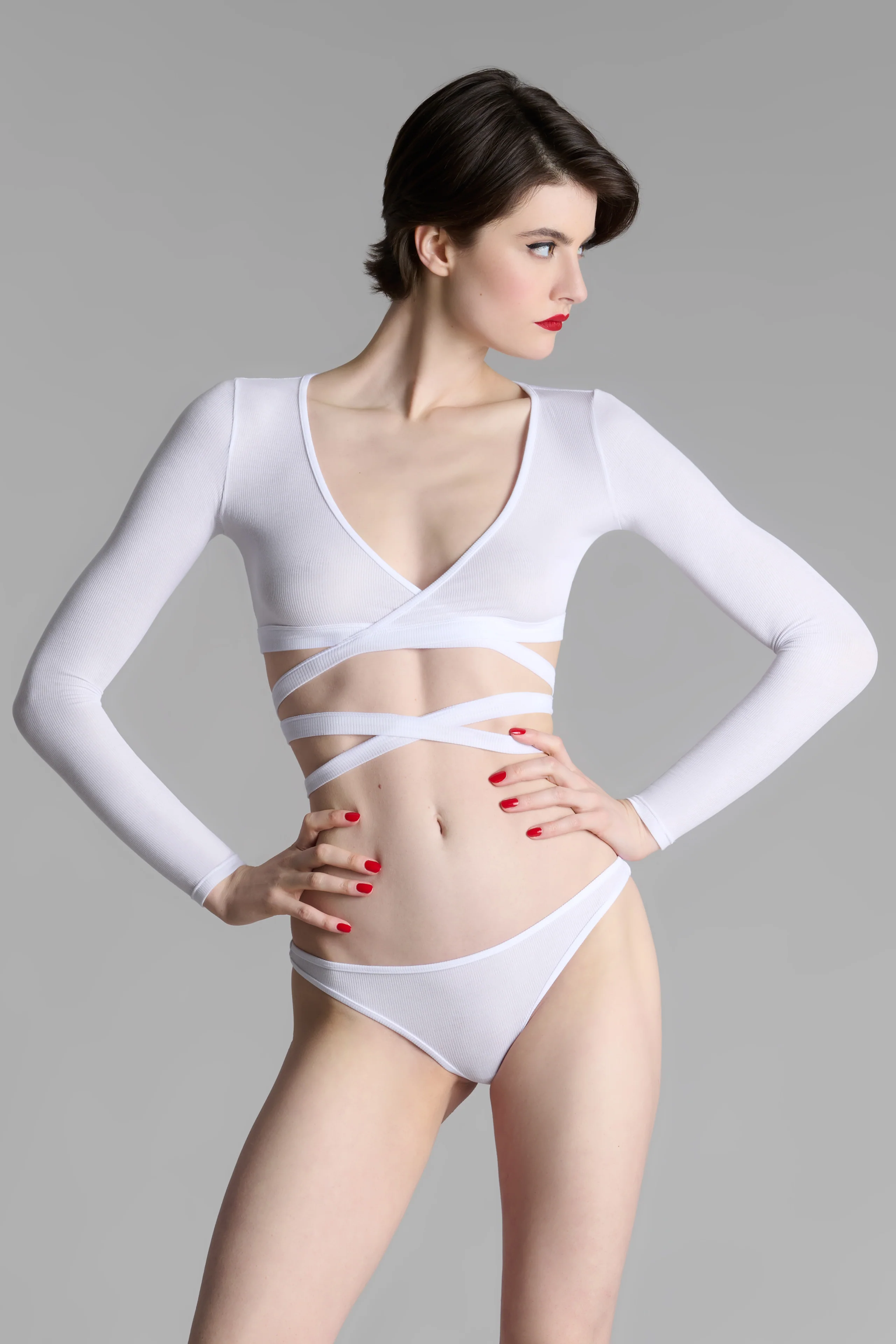 Long sleeves Wrap top - La Femme Amazone