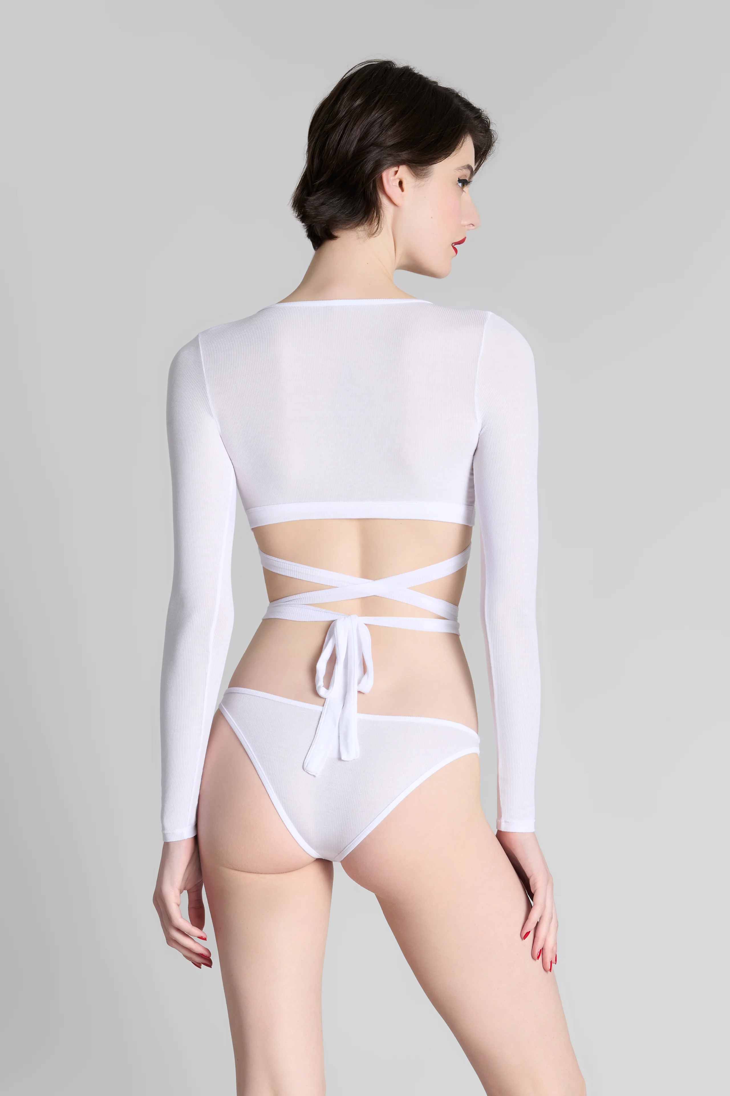 Long sleeves Wrap top - La Femme Amazone - Image 4